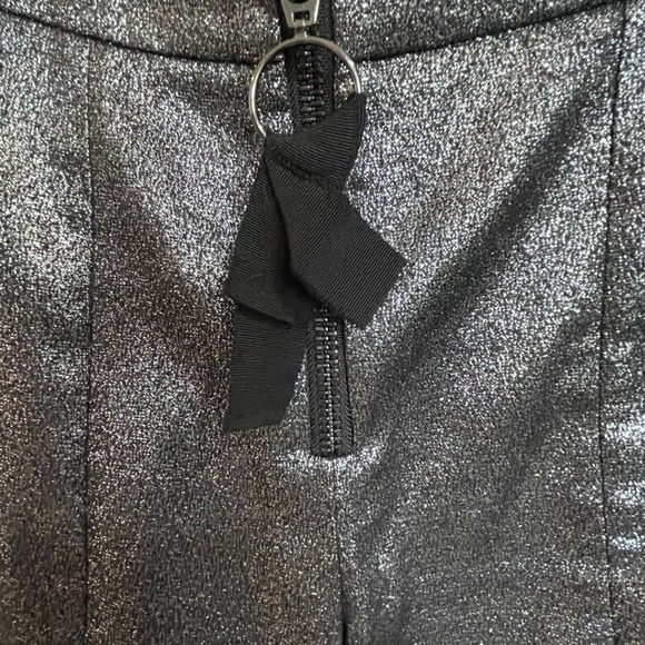 1725 Gorgeous Zara Black And Silver High Rise Metallic Pants  Size XS - Picture 5 of 9